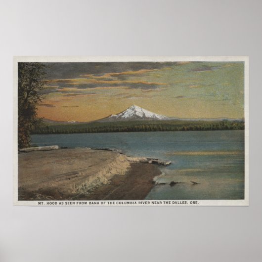 The Dalles, Oregon - Mt. Hood von Columbia Rive Poster (Vorne)