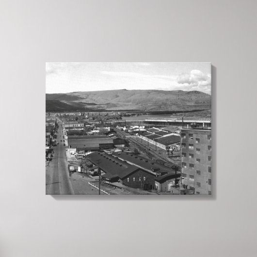 The Dalles, Oregon Town View West auf 2. Leinwanddruck (Vorderseite)