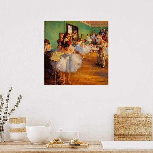 The Dance Class by Edgar Degas Poster (Küche)