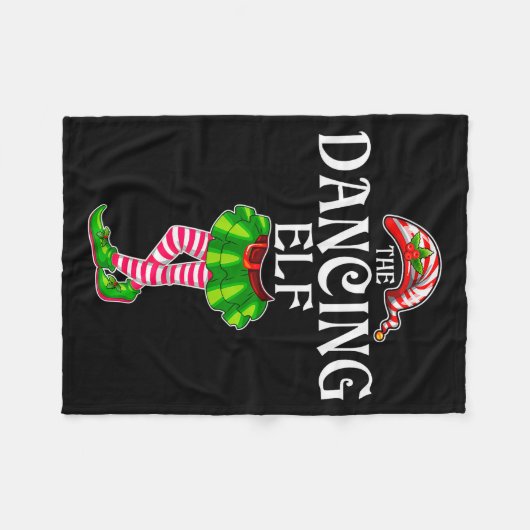 The Dancing Elf Christmas Matching Family Group  Fleecedecke (Vorderseite (Horizontal))