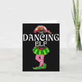 The Dancing Elf Christmas Matching Family Group Karte (Vorderseite)