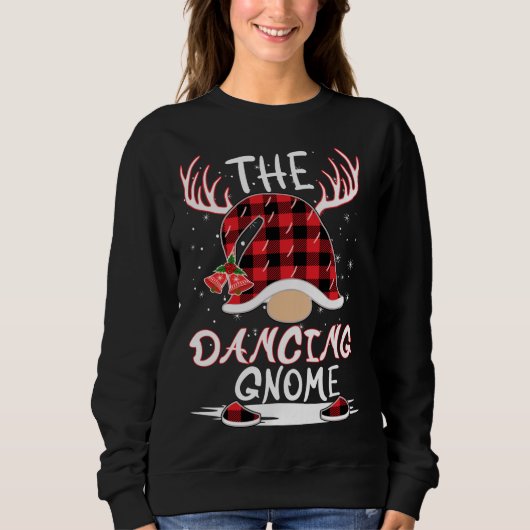 The Dancing Gnome Christmas Hat Reindeer Antlers M Sweatshirt (Vorderseite)