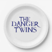 The Danger Twins: Blueberry (dunkelblau) Pappteller (Vorderseite)