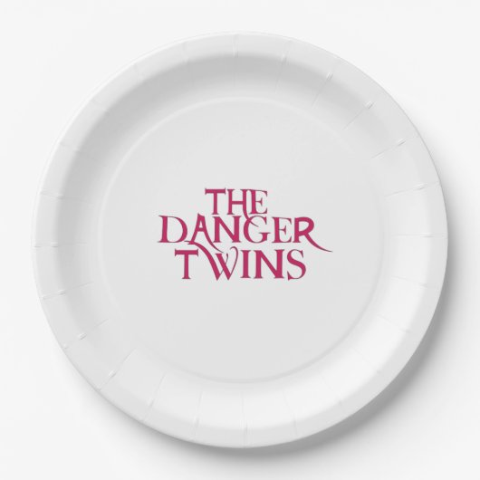 The Danger Twins: Bubblegum (dunkelrosa) Pappteller (Vorderseite)