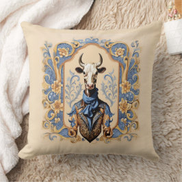 The Dapper CowBoy Funny Modern Cow Art Kissen