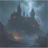 The Dark Hold – Gothic Fantasy Festungsquadrat Aufkleber (Vorderseite)