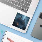 The Dark Hold - Square Vinyl Aufkleber (Laptop mit iPhone)