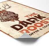"The Dark Roost Coffee & Cocktails" Coole Kunst Poster (Ecke)