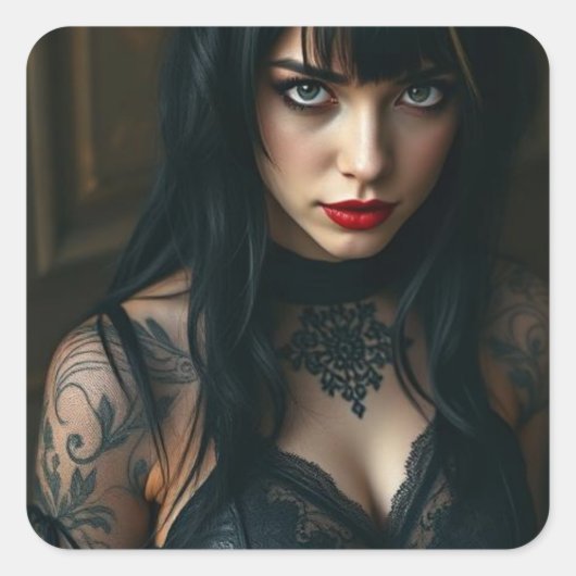 The Darkness Quadratischer Aufkleber (Vorderseite)