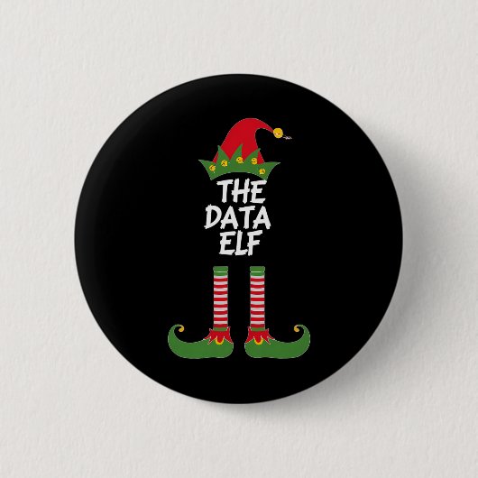 The Data Elf Funny Christmas Analyst Scientist Mat Button (Vorderseite)