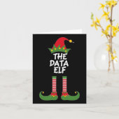 The Data Elf Funny Christmas Analyst Scientist Mat Karte (Gelbe Blume)
