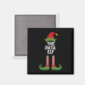 The Data Elf Funny Christmas Analyst Scientist Mat Magnet (Vorderseite/Rückseite)