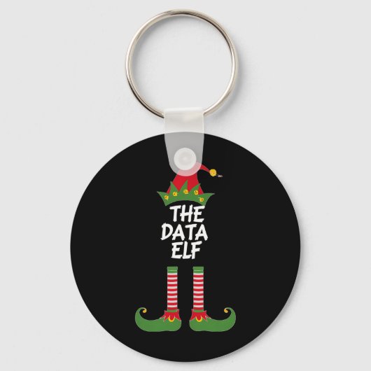 The Data Elf Funny Christmas Analyst Scientist Mat Schlüsselanhänger (Vorderseite)