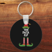 The Data Elf Funny Christmas Analyst Scientist Mat Schlüsselanhänger (Vorderseite)