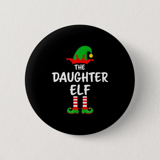 The Daughter Elf Matching Family Christmas Button (Vorderseite)