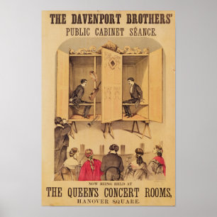 The Davenport brothers, poster for Seance, 1865