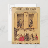 The Davenport brothers, poster for Seance, 1865 Postkarte (Vorne/Hinten)