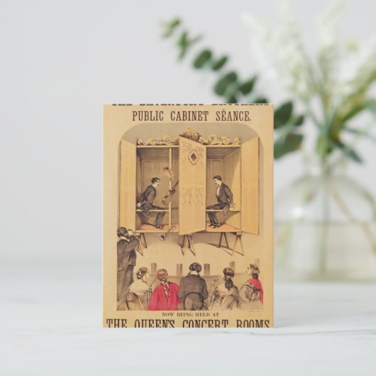 The Davenport brothers, poster for Seance, 1865 Postkarte (Stehend Vorderseite)