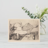 The Day After (von Edvard Munch) Karte (Stehend Vorderseite)