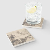 The Day After (von Edvard Munch) Steinuntersetzer (Seitenansicht)