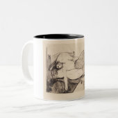The Day After (von Edvard Munch) Zweifarbige Tasse (Vorderseite Links)