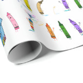 The Day the Crayons Quit Themed Wrapping Paper Geschenkpapier (Rolleneckpunkt)