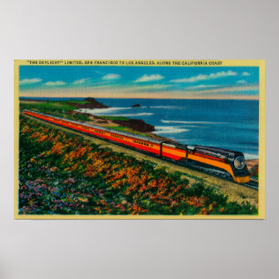 The Daylight Limited Train on California Poster
