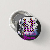 The Dead Can Disco - Groovy Retro Halloween-Tanz Button (Vorne & Hinten)