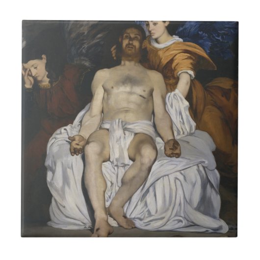 The Dead Christ with Angels (von Édouard Manet) Fliese (Vorderseite)