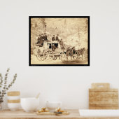 The Deadwood Stagecoach Black Hills SD 1889 Poster (Küche)