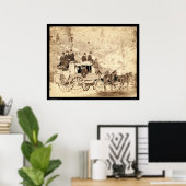 The Deadwood Stagecoach Black Hills SD 1889 Poster (Heimbüro)