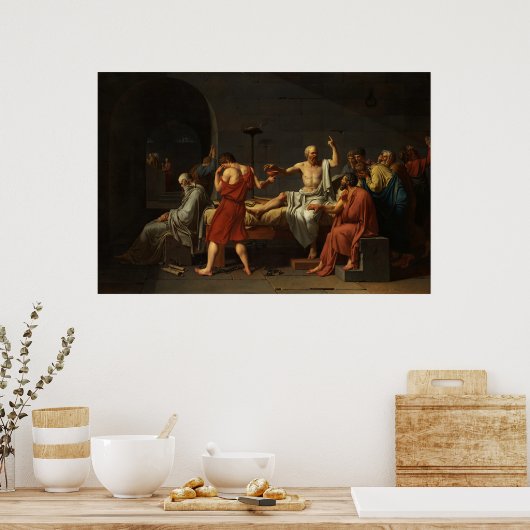 The Death of Socrates, Jacques-Louis David  Poster (Küche)