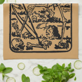 The Death - Old Indian / Asian Tarot Card Handtuch (Gefaltet)