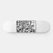 The Death - Old Indian Asian Tarot Card Skateboard (Horizontal)