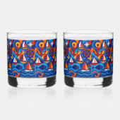 🌊 "The Deep End" Rocks (Pair) Whiskyglas (Vorderseite)