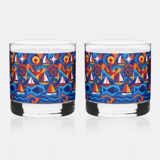 🌊 "The Deep End" Rocks (Pair) Whiskyglas (Links)