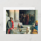 The Denial of Peter by Carl Bloch Postkarte (Vorne/Hinten)