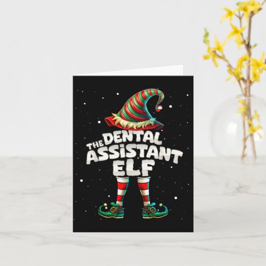 The Dental Istant Elf Family Matching Group Christ Karte (Gelbe Blume)
