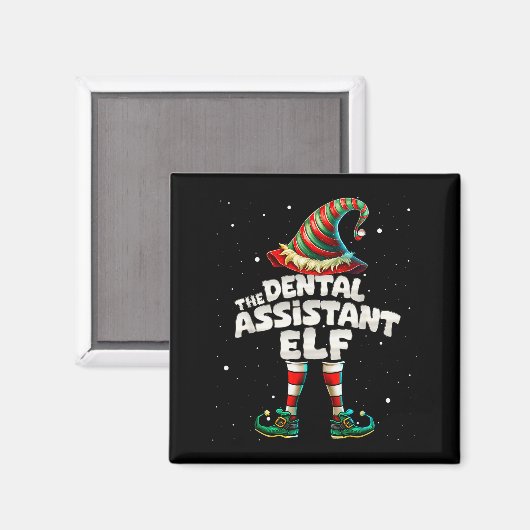 The Dental Istant Elf Family Matching Group Christ Magnet (Vorderseite/Rückseite)