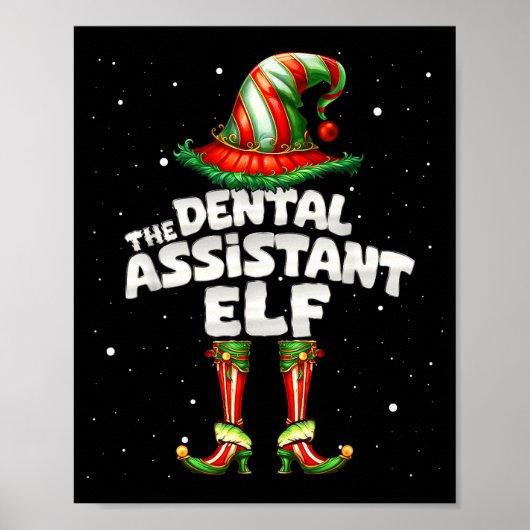 The Dental Istant Elf Family Matching Group Christ Poster (Vorne)