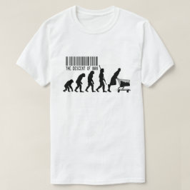 The Descent of Man Funny Evolution Parody Shopping T-Shirt