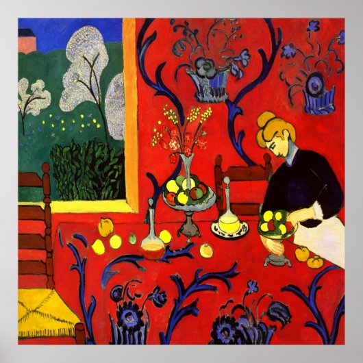 The Dessert: Harmony in Red (The Red Room) Matisse Poster (Vorne)