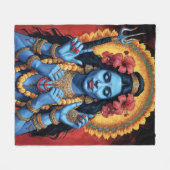 The Destroyer of Evil Goddess Kali Fleecedecke (Vorderseite (Horizontal))