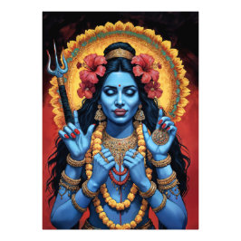 The Destroyer of Evil Goddess Kali Fotodruck