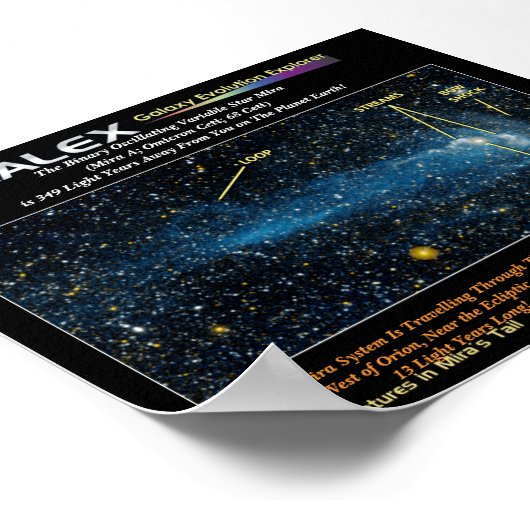 The Detailed Star Mira with Tail, The Binary Os... Poster (Ecke)