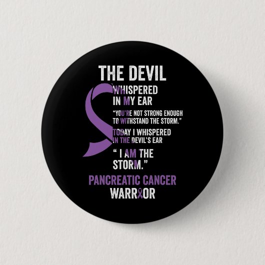 The Devil - Bauchspeicheldrüsenkrebs-Sensibilisier Button (Vorderseite)