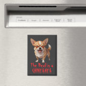 The Devil is a Chihuahua - Funny Scary Evil Eyes Magnet (In Situ (Geschirrspüler))