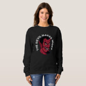 The Devil Makes Work Demon Satan Statement Streetw Sweatshirt (Vorne ganz)