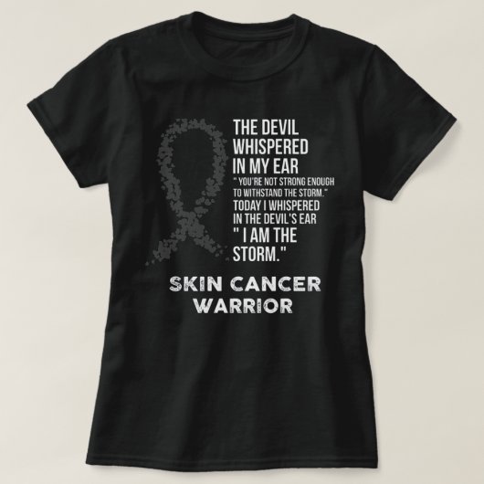 The Devil- Skin cancer Awareness Support Ribbon  T-Shirt (Design vorne)