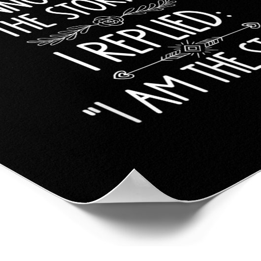 The Devil Whispered You Cannot Withstand The Self- Poster (Ecke)